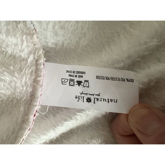 Natural Life One Piece Jumpsuit Pajamas - M, Vibrant Boho Fleece Slumber Party - Picture 10 of 12